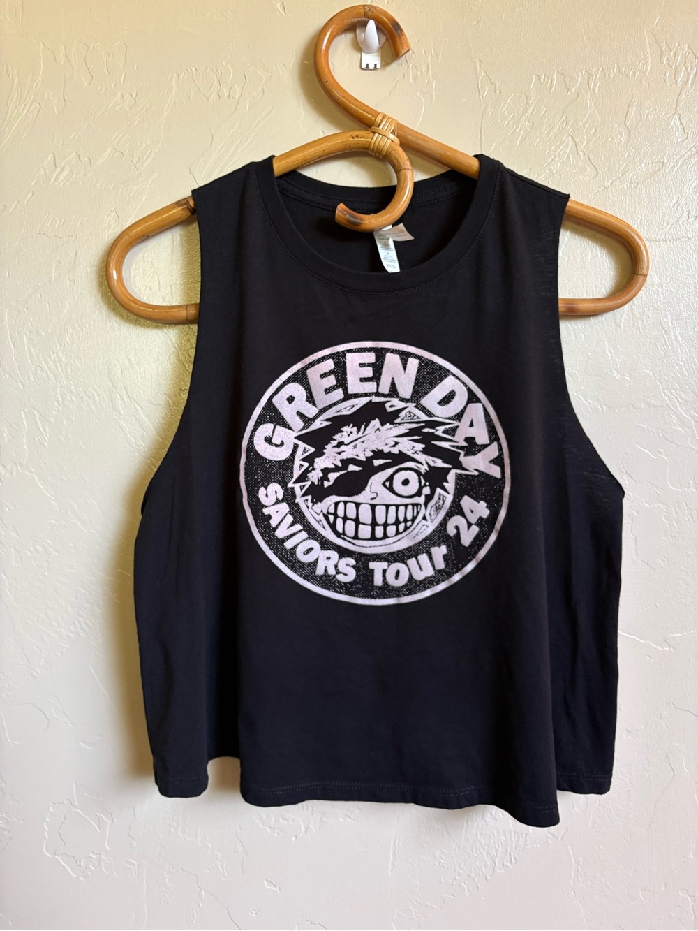 Green Day Saviors Tour 2024 Merch Band Tee Tank Top Black Size Large Punk RocK